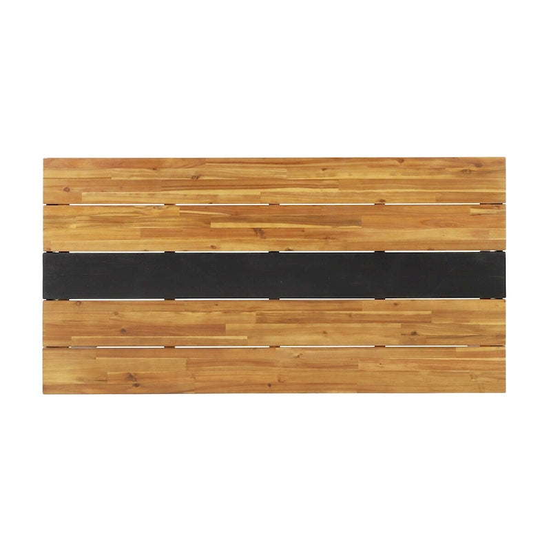 Table de salle à manger extérieure en bois - 69,00 L x 35,00 l x 29,50 H