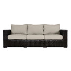 Canapé Teva Furniture Santa Monica, structure marron expresso, avec coussins