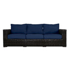 Canapé Teva Furniture Santa Monica, structure marron expresso, avec coussins