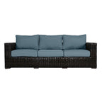 Canapé Teva Furniture Santa Monica, structure marron expresso, avec coussins