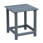 Ensemble de 3 chaises Adirondack d'extérieur, chaises de jardin avec table d'appoint, pour terrasse, jardin ou balcon, gris.