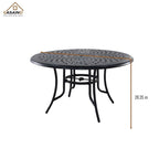 Ensemble de salle à manger d'extérieur 5 pièces en aluminium moulé avec chaises en textilène