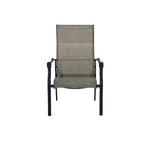 Ensemble de salle à manger d'extérieur 5 pièces en aluminium moulé avec chaises en textilène
