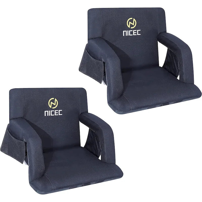 Sièges de stade larges pour gradins, sièges de gradins avec dossier, chaises de sol, 5 positions inclinables