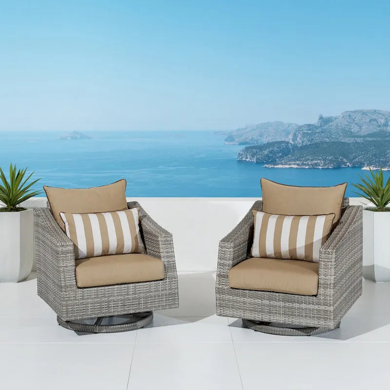 Cannes 2 Pièces Sunbrella Fauteuils de jardin inclinables