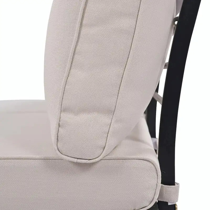 Ensemble de canapé d'angle d'extérieur 6 pièces avec tables basses gigognes et assises rembourrées