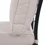 Ensemble de canapé d'angle d'extérieur 6 pièces avec tables basses gigognes et assises rembourrées