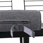 Ensemble de canapé d'angle d'extérieur 6 pièces avec tables basses gigognes et assises rembourrées