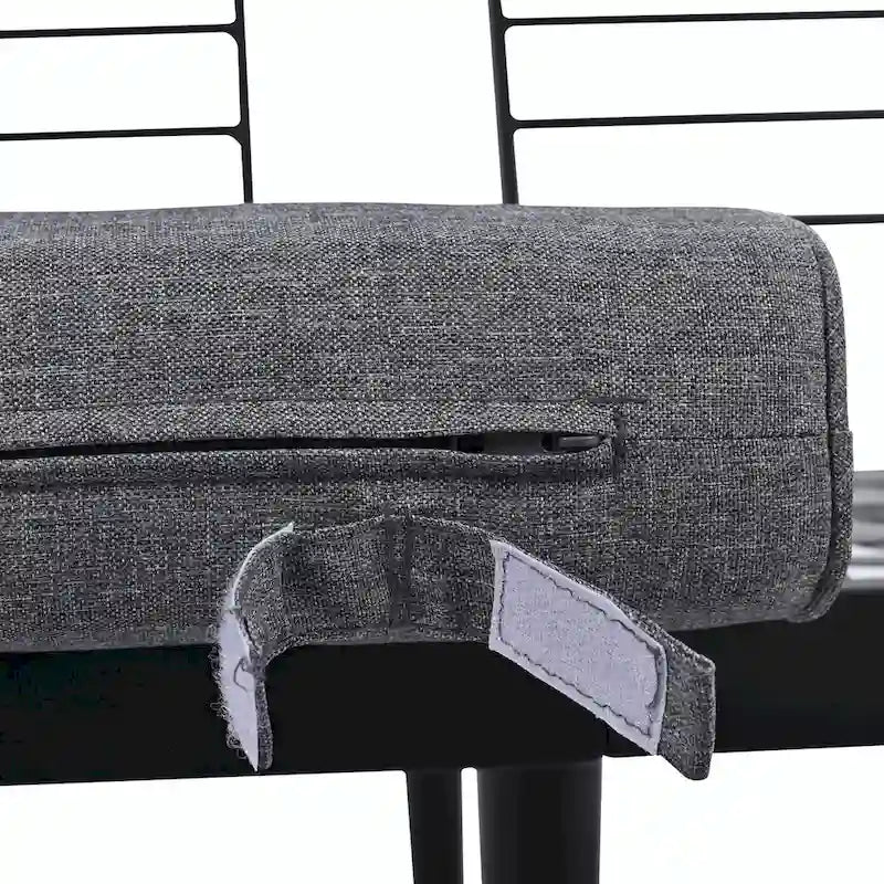 Ensemble de canapé d'angle d'extérieur 6 pièces avec tables basses gigognes et assises rembourrées