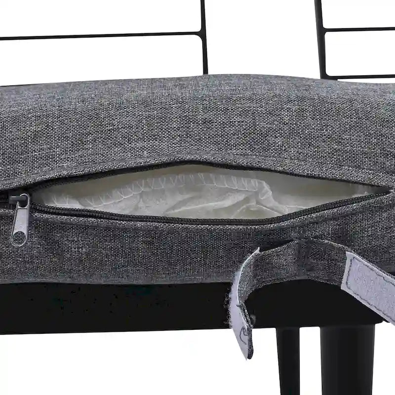 Ensemble de canapé d'angle d'extérieur 6 pièces avec tables basses gigognes et assises rembourrées
