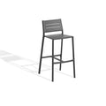 Eiland All Aluminum Bar Stool - Carbon Powder - Coated Aluminum Frame - 22.5 L X 20 W X 40.75 H - 22.5 L X 20 W X 40.75 H