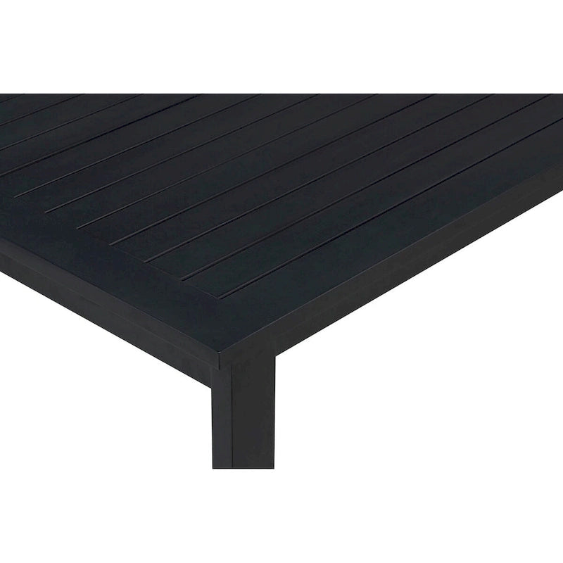 Ensemble table et 6 chaises de jardin en aluminium Sardinia - Noir