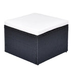 Ensemble de mobilier de jardin 6 pièces en rotin tressé avec canapé d'angle et table basse