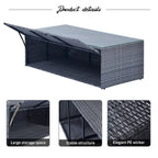 Ensemble de mobilier de jardin 6 pièces en rotin tressé avec canapé d'angle et table basse