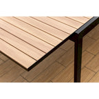 Ensemble de salle à manger d'extérieur en aluminium Amazonia Petherson - Chaises noires