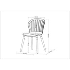 Ensemble de salle à manger d'extérieur en aluminium Amazonia Petherson - Chaises noires