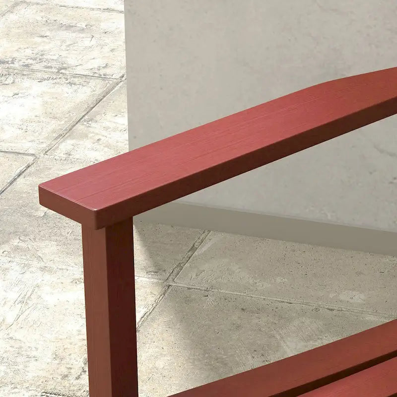 Ensemble de 2 fauteuils à bascule d'extérieur avec table d'appoint