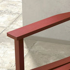 Ensemble de 2 fauteuils à bascule d'extérieur avec table d'appoint