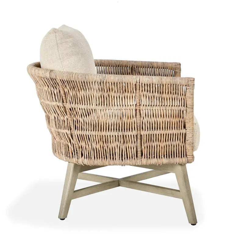 Fauteuil d'appoint d'extérieur en bois massif Collins de Classic Home