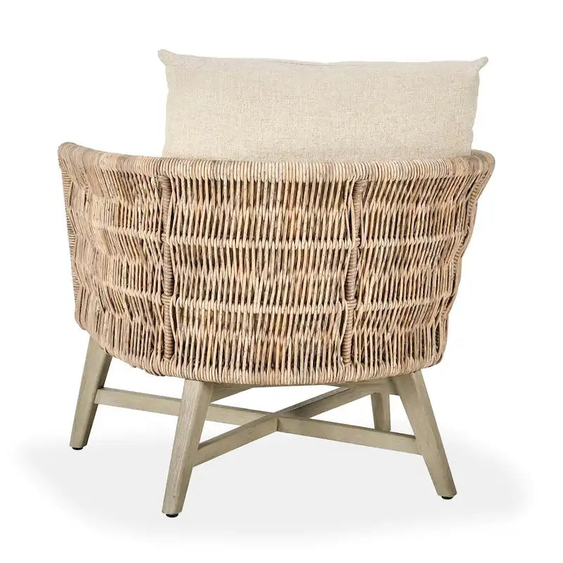 Fauteuil d'appoint d'extérieur en bois massif Collins de Classic Home