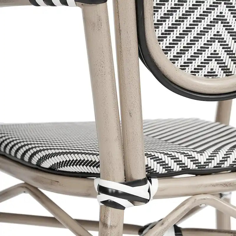 Lot de 2 chaises commerciales Paris tout temps avec accoudoirs et structure métallique - Non applicable