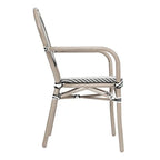Lot de 2 chaises commerciales Paris tout temps avec accoudoirs et structure métallique - Non applicable