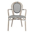 Lot de 2 chaises commerciales Paris tout temps avec accoudoirs et structure métallique - Non applicable