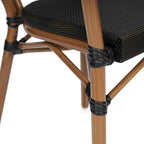 Lot de 2 chaises commerciales Paris tout temps avec accoudoirs et structure métallique - Non applicable