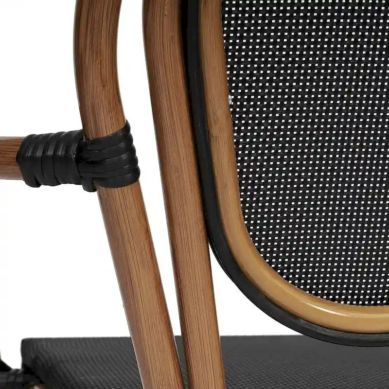 Lot de 2 chaises commerciales Paris tout temps avec accoudoirs et structure métallique - Non applicable