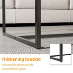 Table basse rectangulaire en pierre frittée pour salon ou bureau - 100 x 60 x 43 cm