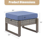 Repose-pieds d'extérieur Gymojoy avec coussins - Gris