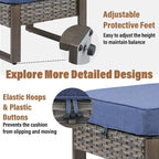 Repose-pieds d'extérieur Gymojoy avec coussins - Gris