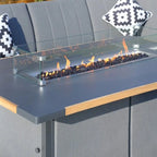 Ensemble de canapé et balancelle de patio en acrylique 4 pièces avec table foyer et barbecue
