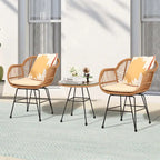 Vrakae Upgraded 3 Piece Outdoor Patio Bistro Set
