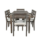 Ensemble de salle à manger d'extérieur 7 pièces, table rectangulaire en bois d'acacia avec chaises