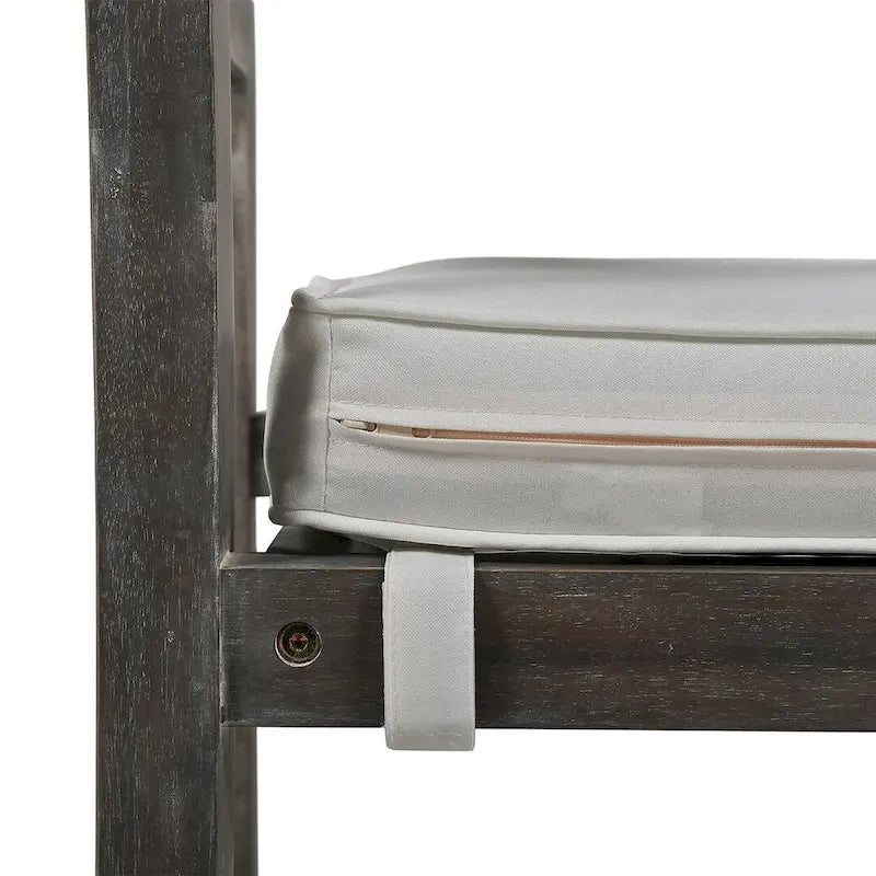 Ensemble de salle à manger d'extérieur 7 pièces, table rectangulaire en bois d'acacia avec chaises