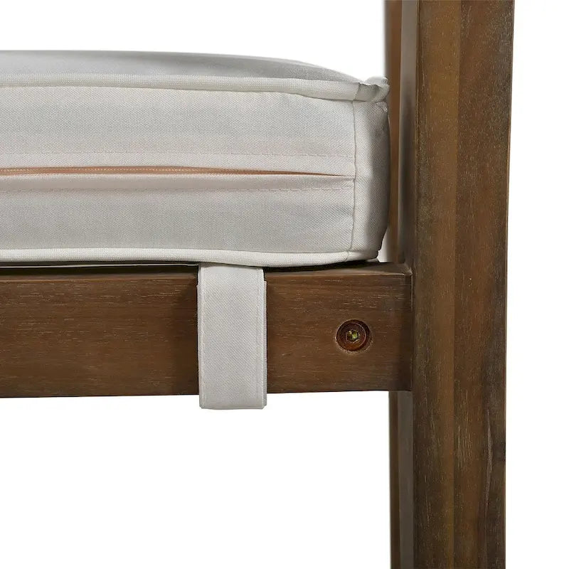 Ensemble de salle à manger d'extérieur 7 pièces, table rectangulaire en bois d'acacia avec chaises
