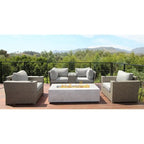6 Piece Rattan Sectional Seating Group with Cushions