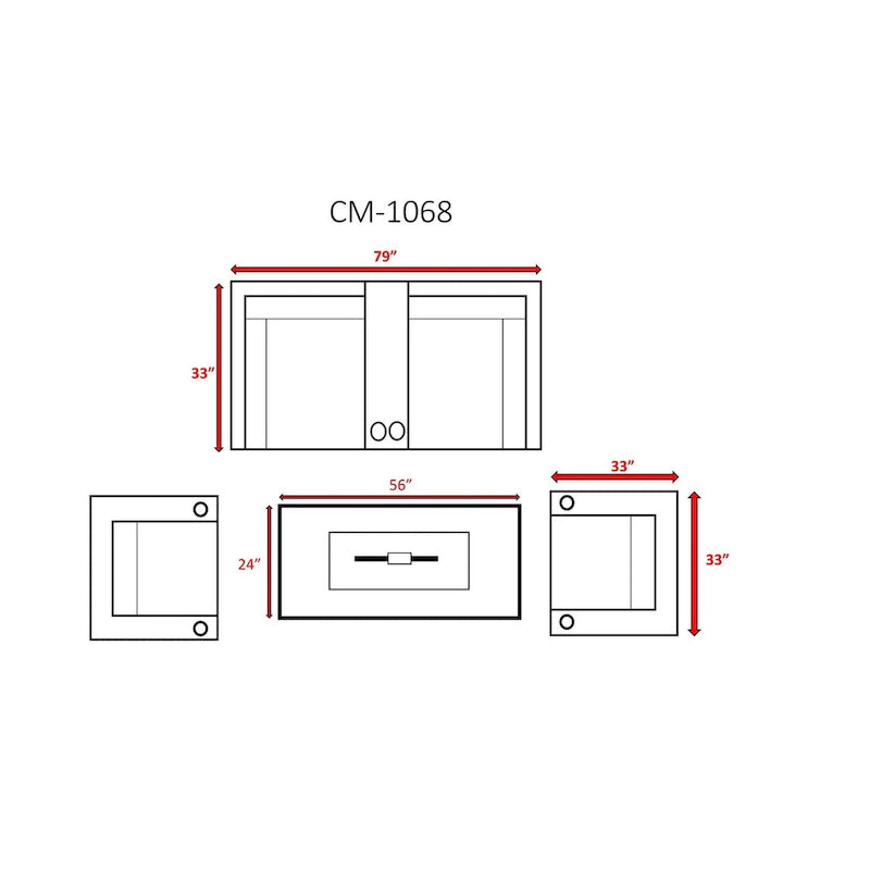 Ensemble de sièges d'angle en rotin 6 pièces avec coussins