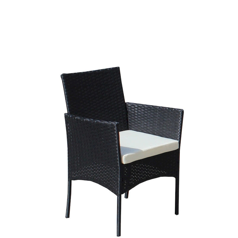 Ensemble de mobilier de patio en rotin 4 pièces, canapé d'extérieur en osier avec coussins (coussins beiges)