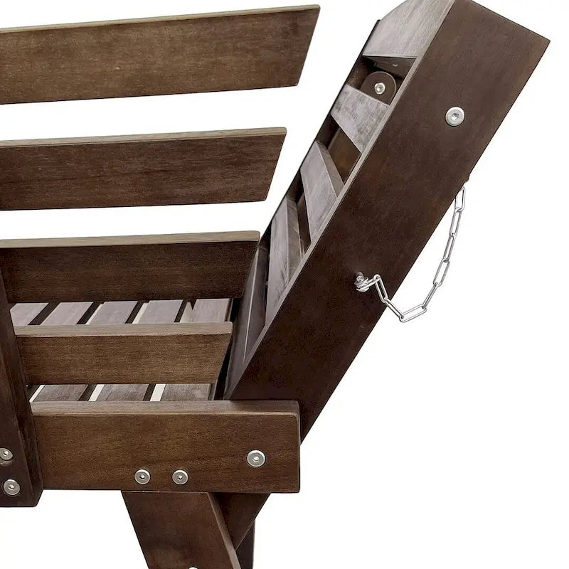 Canapé-lit d'extérieur en bois réglable avec coussins