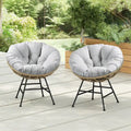 Fauteuil de jardin en osier Kauai Palos avec coussin (lot de 2) par Christopher Knight Home