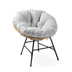 Fauteuil de jardin en osier Kauai Palos avec coussin (lot de 2) par Christopher Knight Home