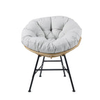 Fauteuil de jardin en osier Kauai Palos avec coussin (lot de 2) par Christopher Knight Home