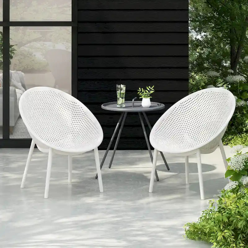Christopher Knight Home - Gould Fauteuil d'appoint Elise en polyester pour intérieur/extérieur (lot de 2)