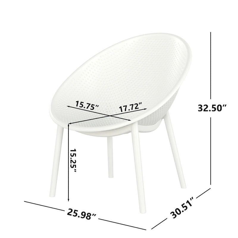 Christopher Knight Home - Gould Fauteuil d'appoint Elise en polyester pour intérieur/extérieur (lot de 2)