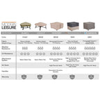 Housse ronde pour foyer extérieur Modern Leisure Chalet, compatible avec les foyers jusqu'à 112 cm de diamètre x 7,6 cm de hauteur, beige