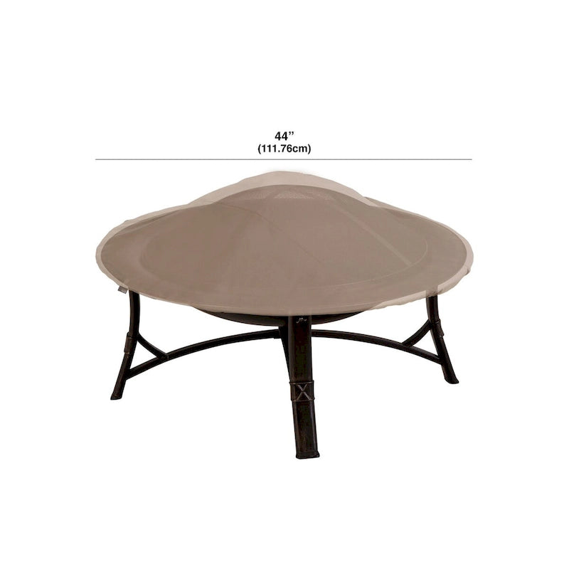 Housse ronde pour foyer extérieur Modern Leisure Chalet, compatible avec les foyers jusqu'à 112 cm de diamètre x 7,6 cm de hauteur, beige