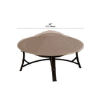 Housse ronde pour foyer extérieur Modern Leisure Chalet, compatible avec les foyers jusqu'à 112 cm de diamètre x 7,6 cm de hauteur, beige
