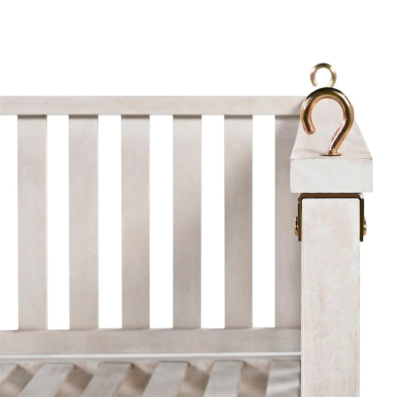 Balançoire de jardin minimaliste pour deux personnes avec cordes, design incliné sécurisé